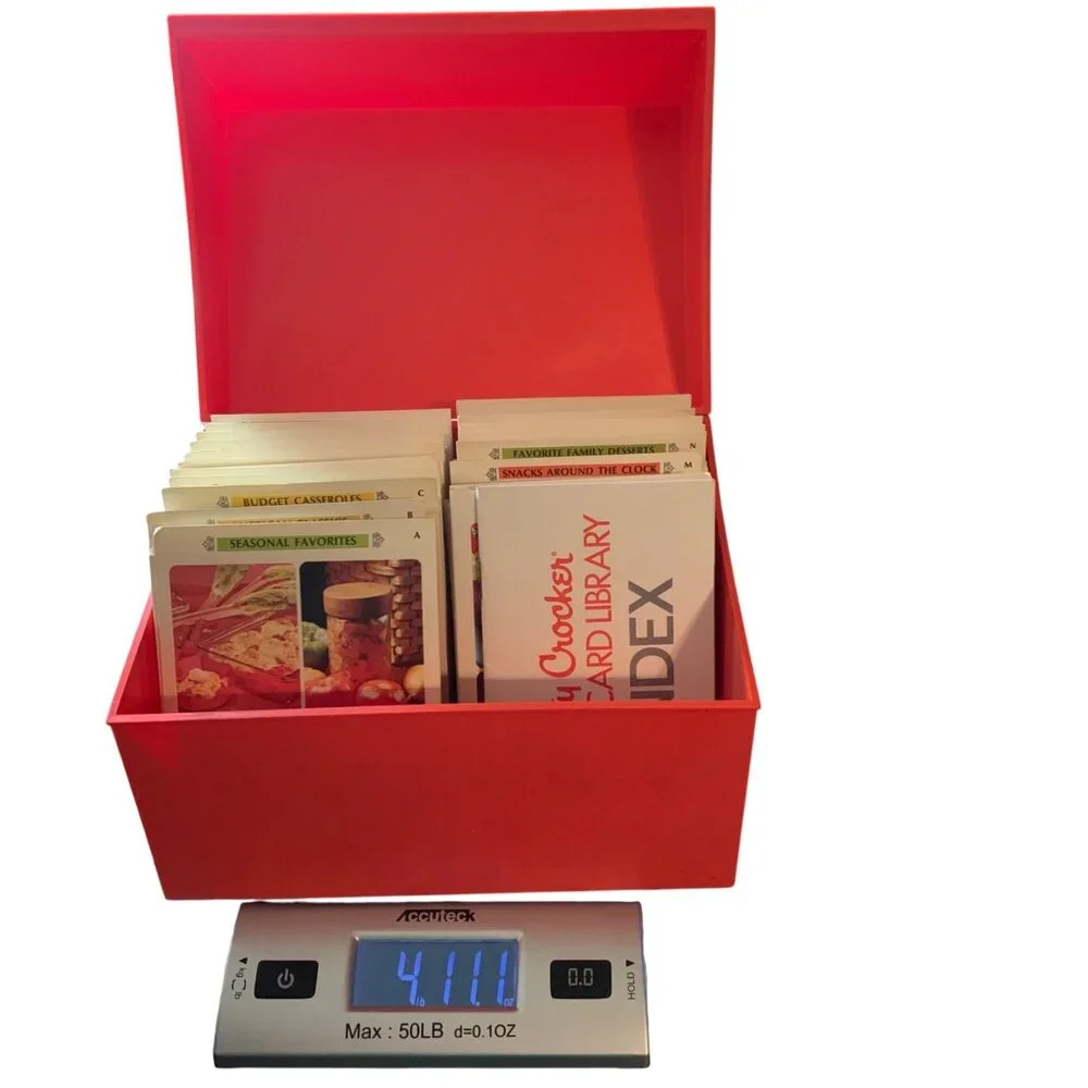 Vintage 70s Betty Crocker Recipe Card‎ Library Red Box Index Cards Set Retro